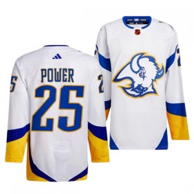 Buffalo Sabres tröja Owen Power 25 Adidas 2022-23 Vit Reverse Retro 2.0 Authentic - NHL Tröjor Herr